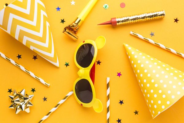 top-view-party-still-life